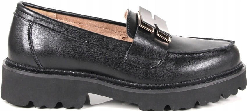 Černé Lícové Dámské Mokasíny Kožené Polobotky Filippo Nazouvací S Ozdobou