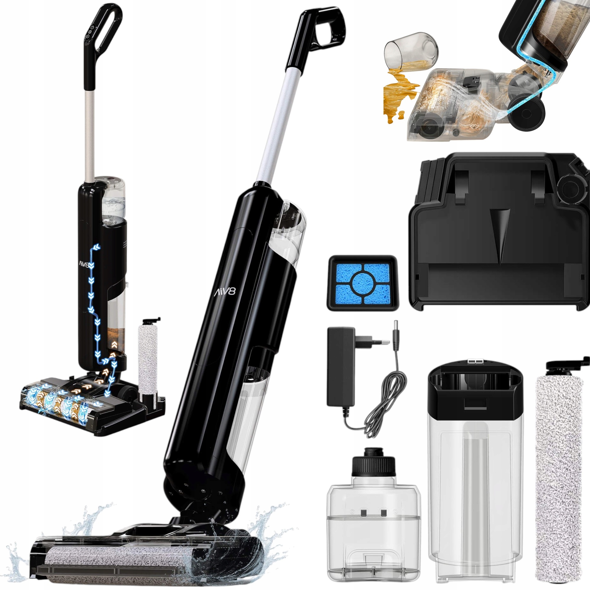 Vertikálny Vysávač 3V1 Bionický Mop Na Podlahy, Vysáva A Umýva Mopovanie Za Mokra