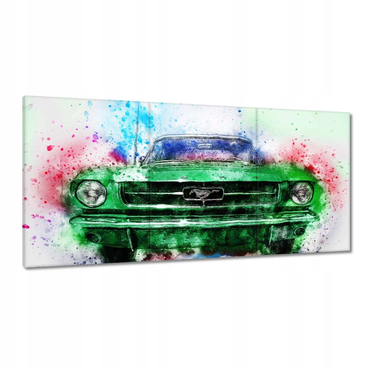 Obrazy 120x60 Zelený Mustang