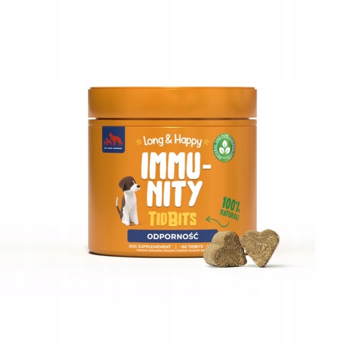 Levně Long & Happy TidBit Immunity doplněk stravy pro psy 180g