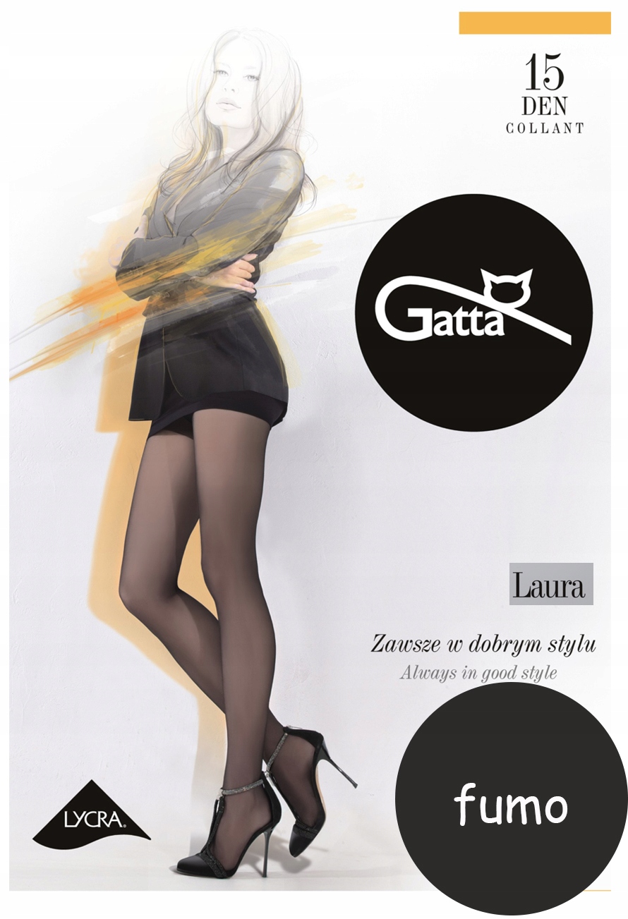 

Gatta rajstopy Laura 15 den Lycra fumo 3 M