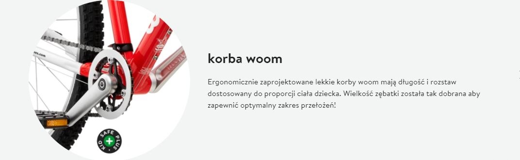 Lekki Rower dla dziecka Woom 6 czerwony 26'' Kod producenta brak