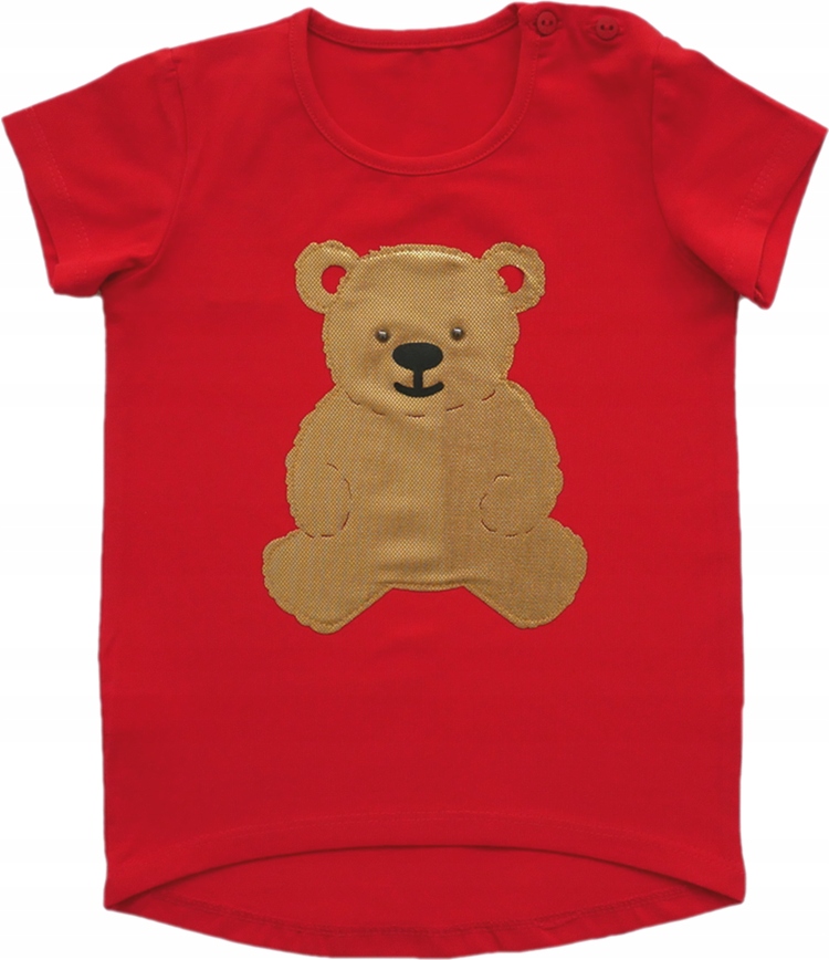 

Bluzka misiem krótki rękaw Aipi 104 czerwona