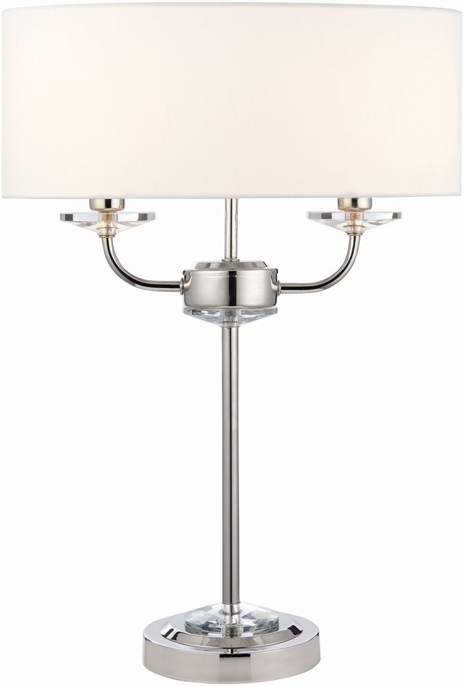 Stolová lampa Endon Nixon biela 40 W klasika