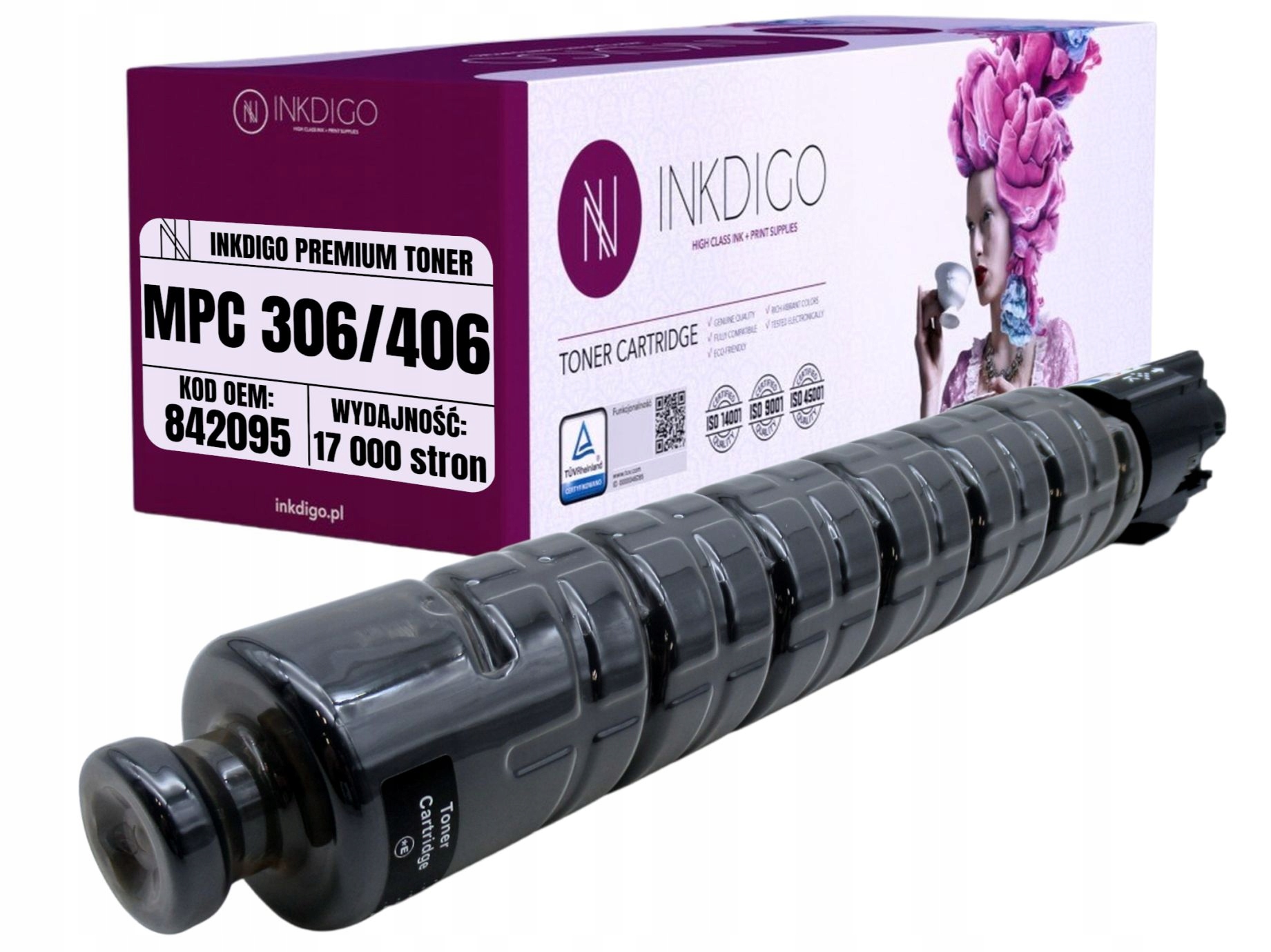 Toner pro tiskárny Ricoh Mp C306 C307 C406, náhrada 842095