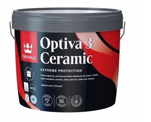 Keramická farba na steny Tikkurila Optiva Ceramic 3 Matt 9L Biela