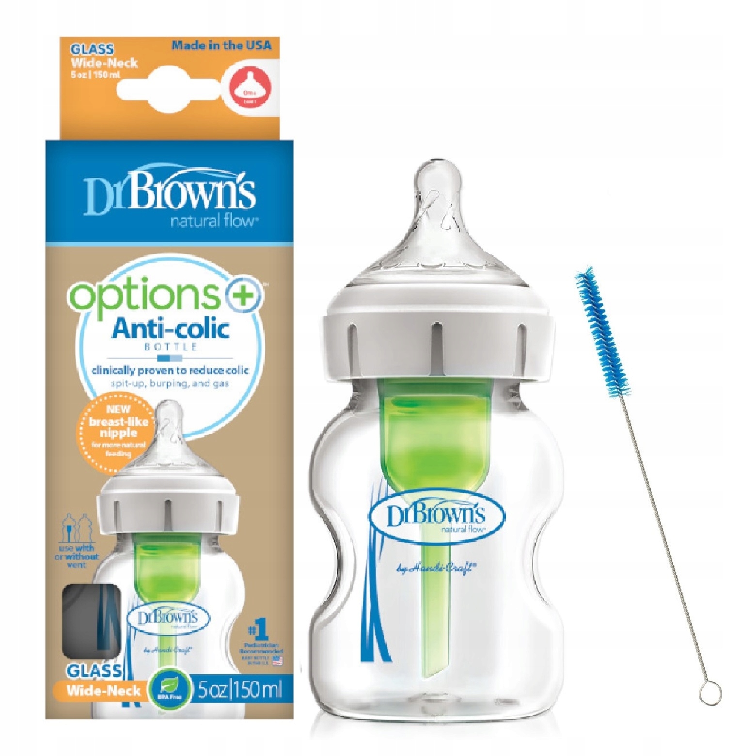 

Butelka Szklana Dr Brown's Options+ Szeroka 150ML