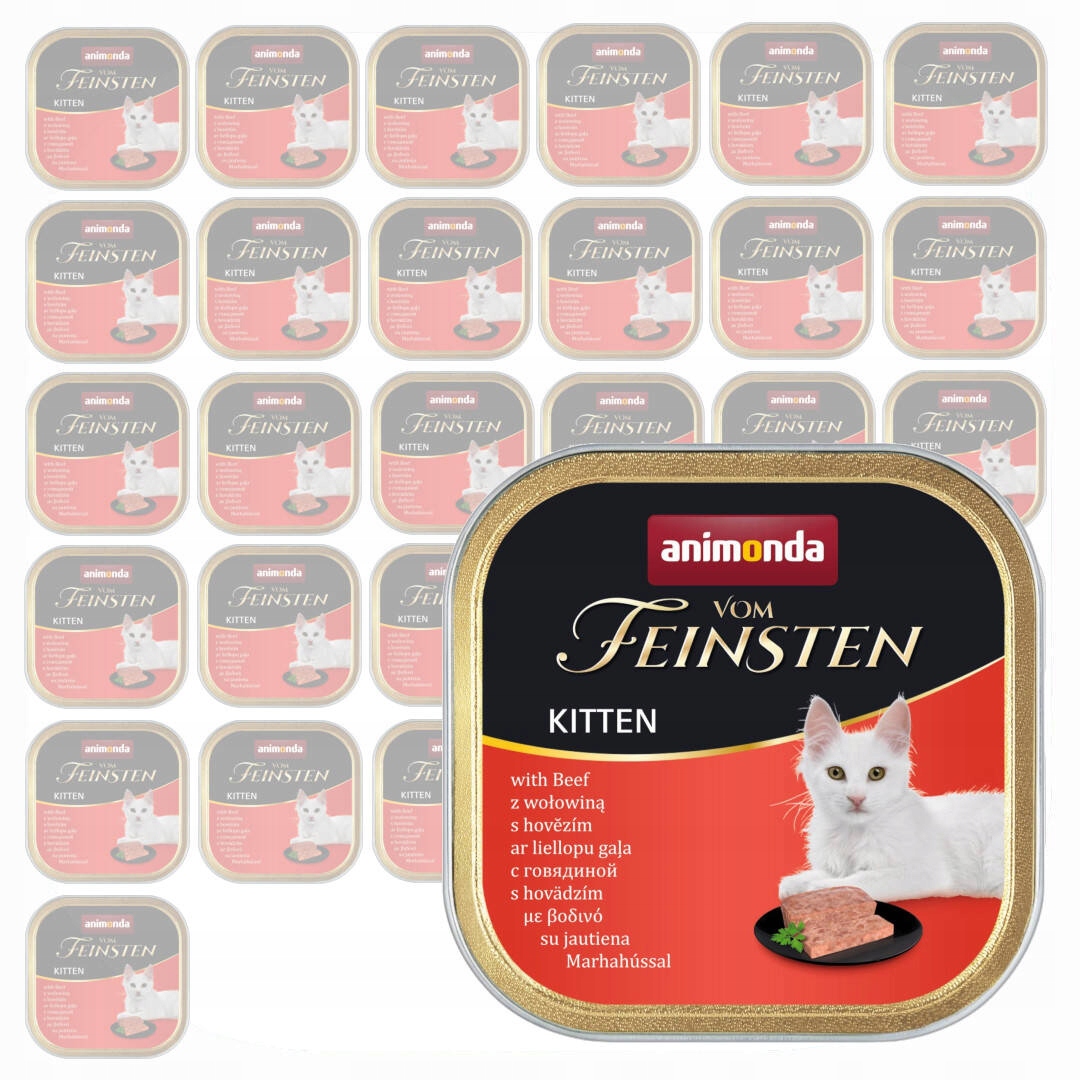 Levně Animonda Vom Feinsten Kitten 32x100g Vlhké Krmivo pro koťata s hovězím masem