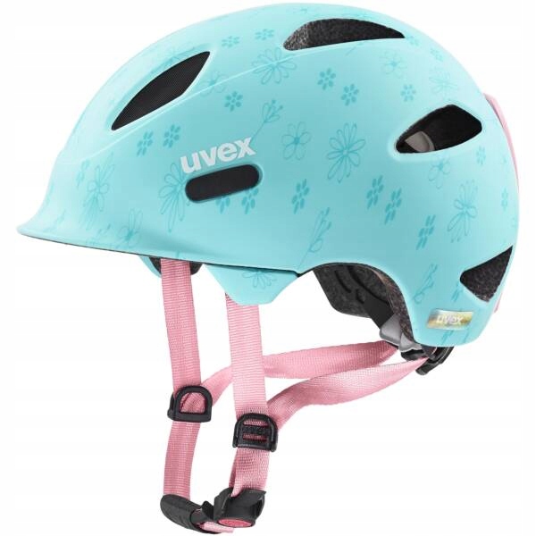 Kask rowerowy dziecięcy uvex oyo style flowers cyan matt 50-54