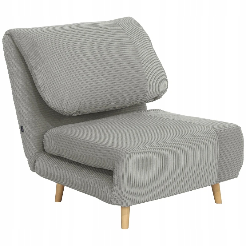 Fotel sofa do spania rozkładana Homcom szary