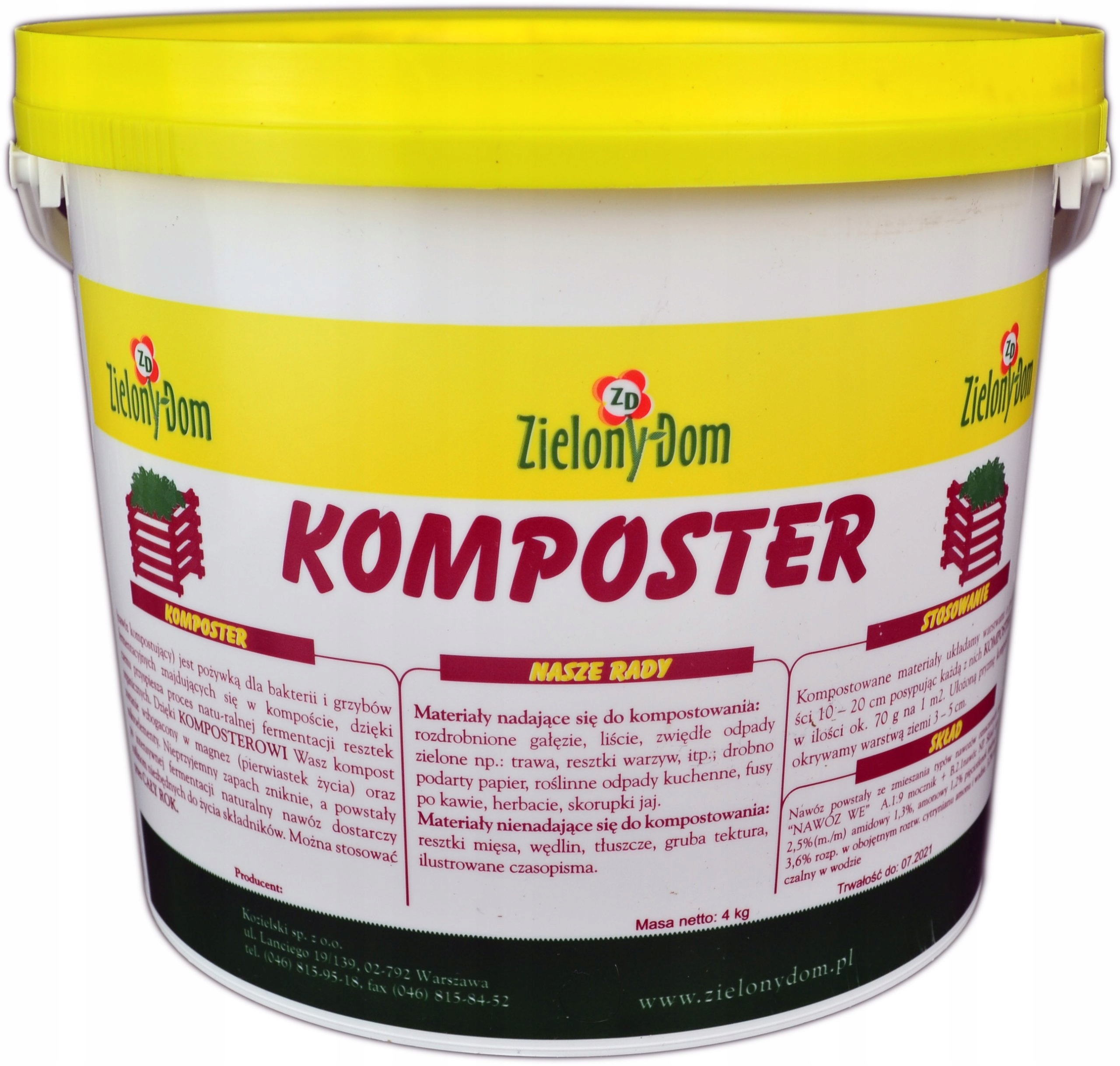 Komposter, nawóz kompostujący 4 kg ZielonyDom — 6