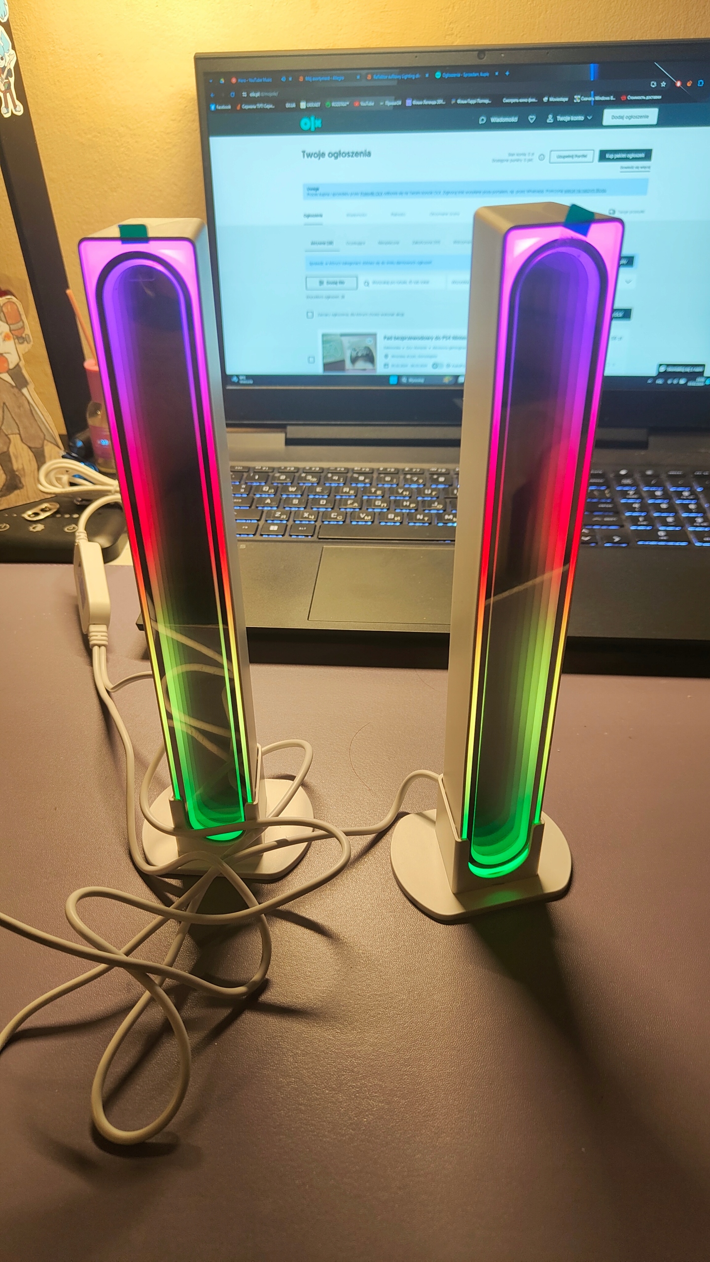 SNADER Smart RGB Light Bars, zestaw 2szt, scena