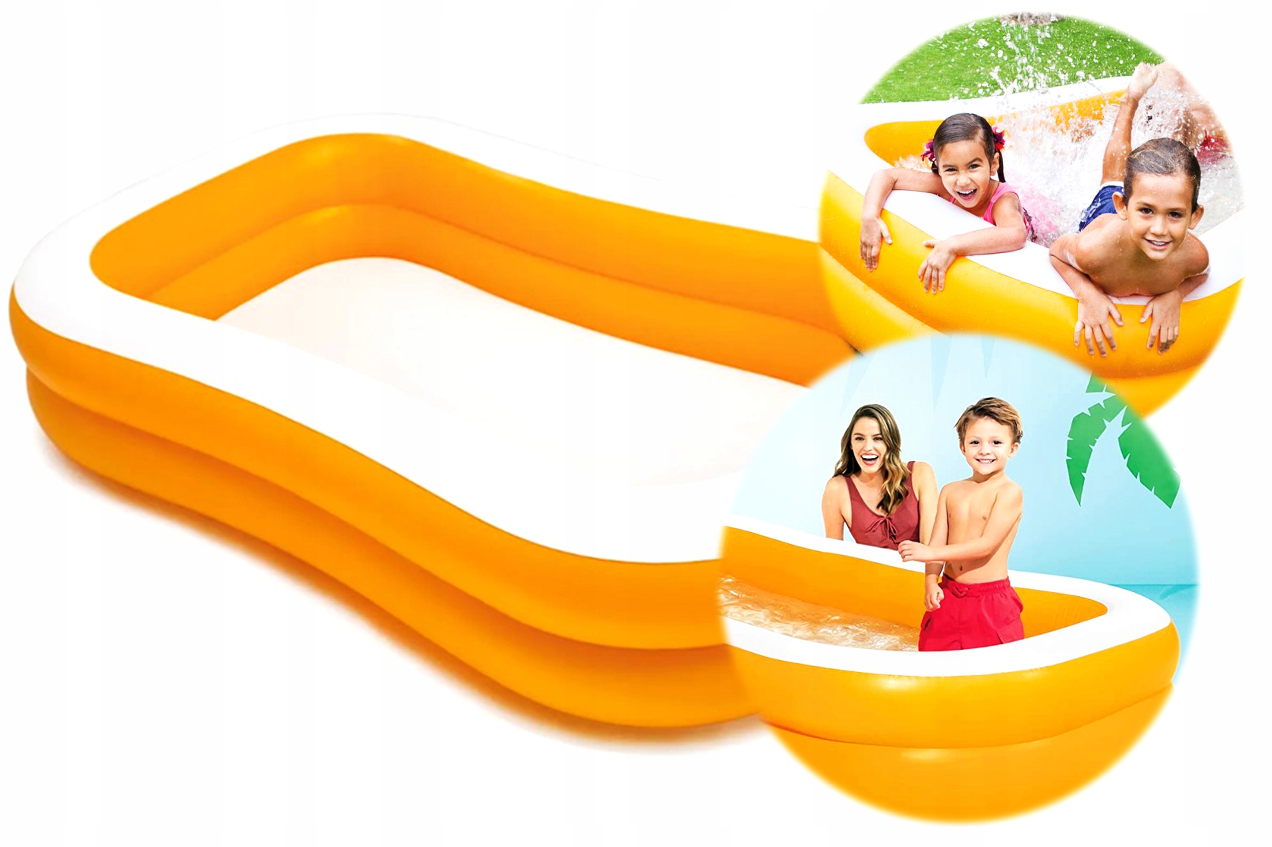 Basen Ogrodowy Rodzinny Dmuchany 229x147x46cm Intex 57181