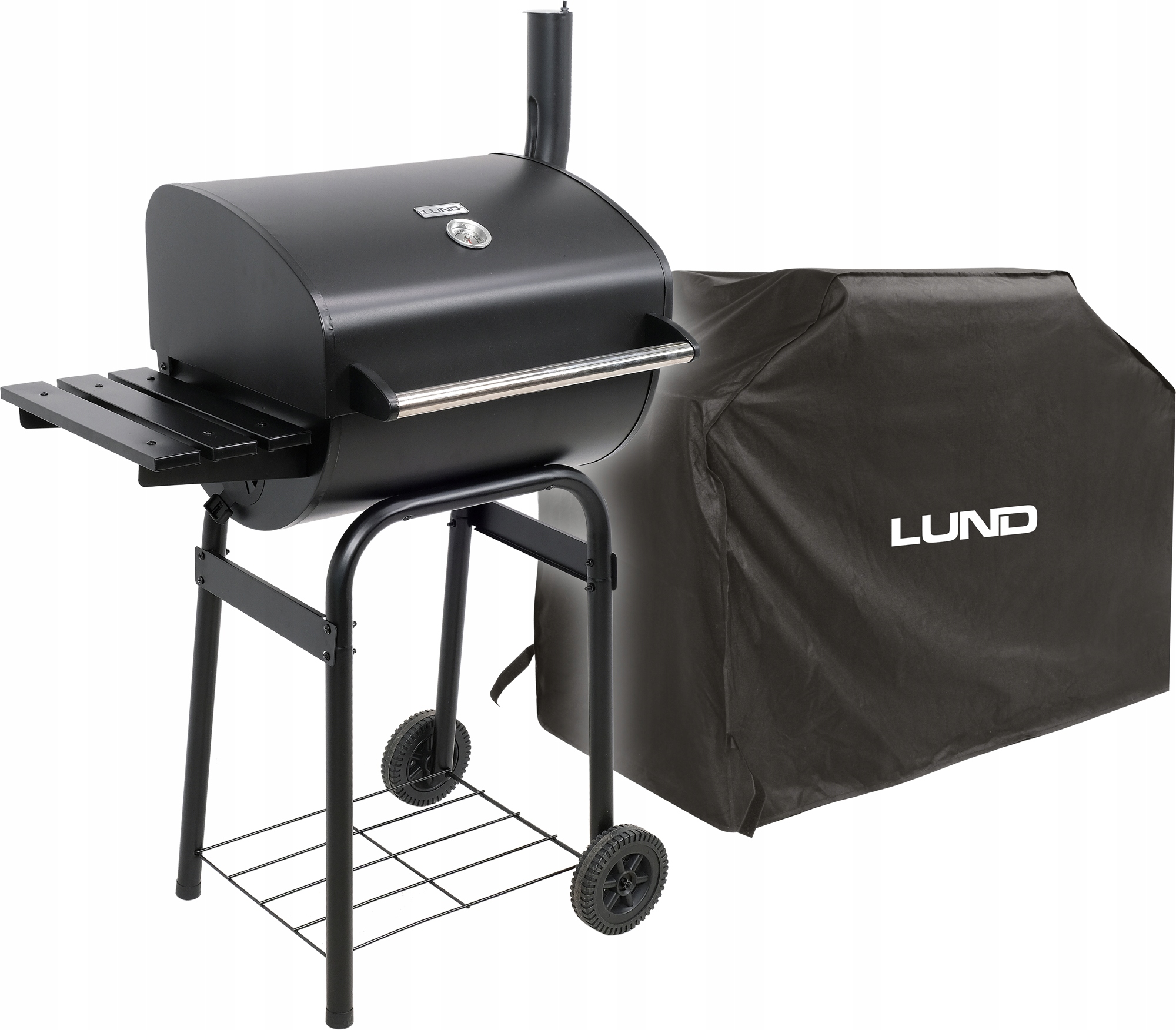 GRILL OGRODOWY WĘGLOWY DUŻY RUSZT 47 cm +POKROWIEC