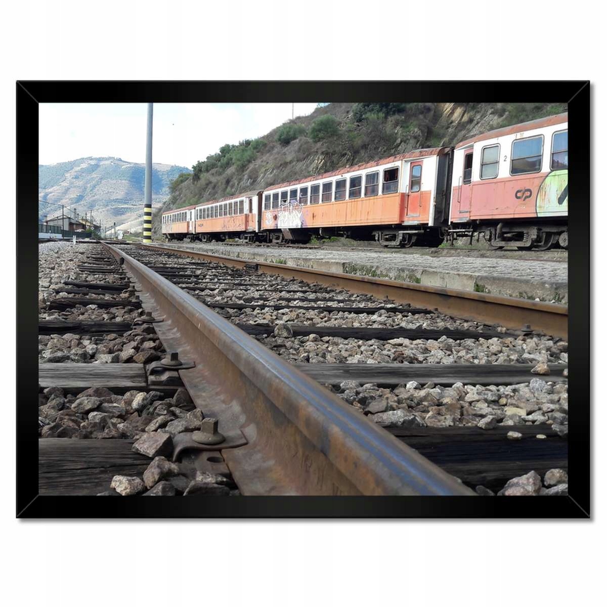Plakáty v rámu 40x30 Železniční vlaky Koleje