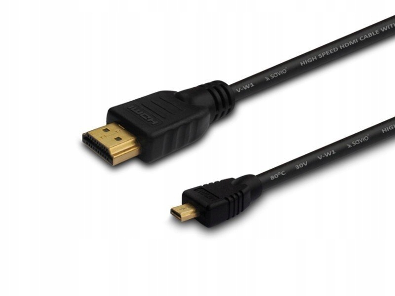 Savio Kabel Hdmi (M) micro Hdmi (M) 1m, czarny, CL-39