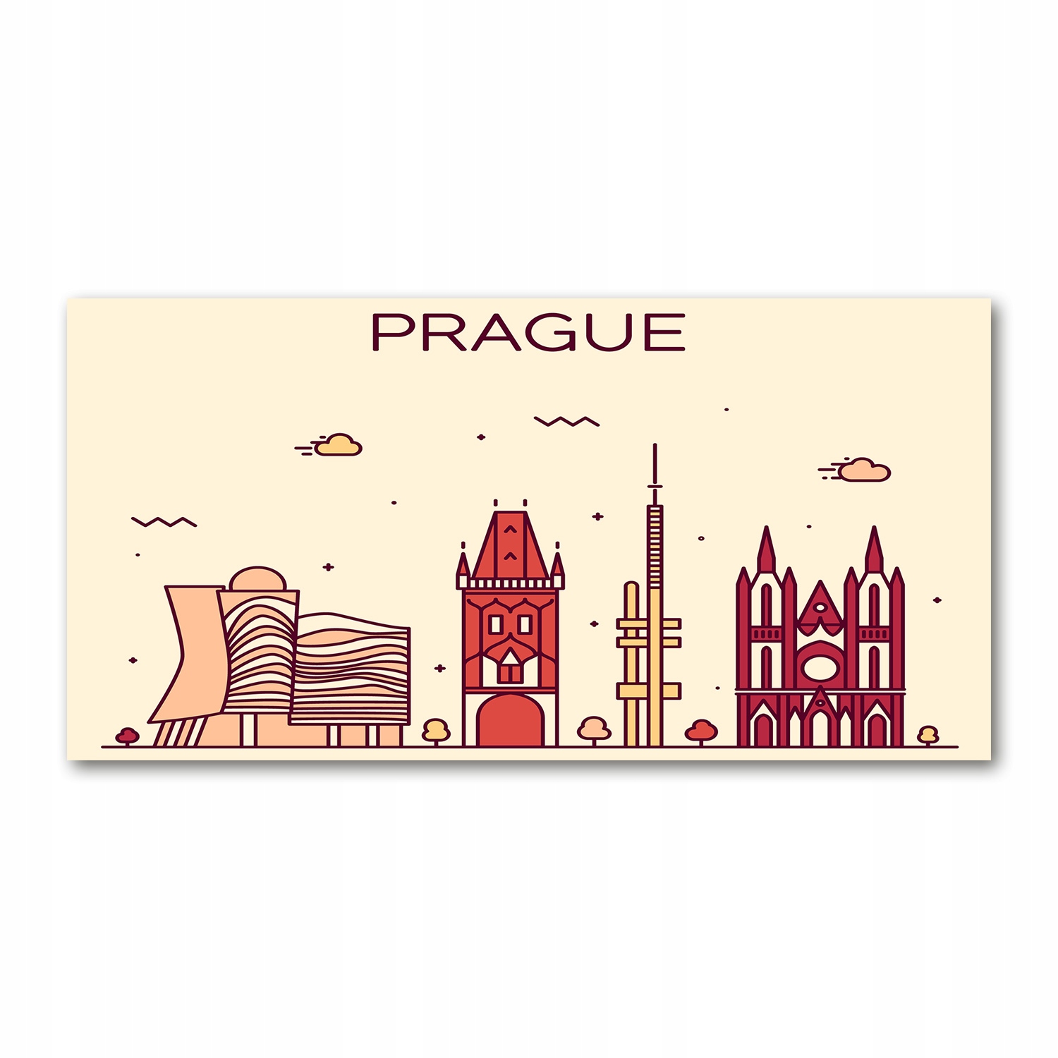 

Foto obraz akryl zdjęcie Praga budynki 120X60 cm