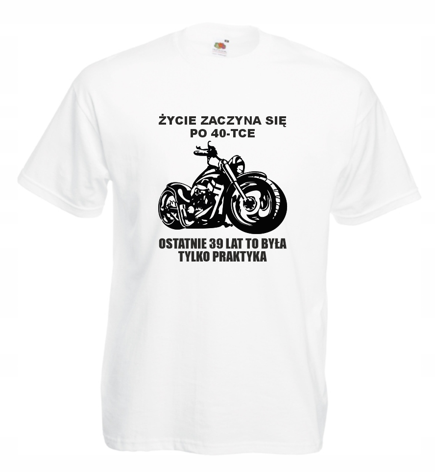 

Koszulka męska Życie Zaczyna Się Po 40 Motor L