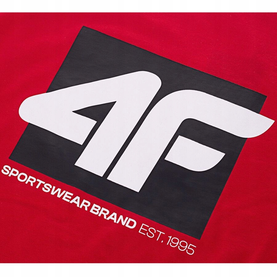 KOSZULKA MĘSKA 4F T-SHIRT PODKOSZULEK BLUZKA SPORTOWA NA CO DZIEŃ Kolor czerwony