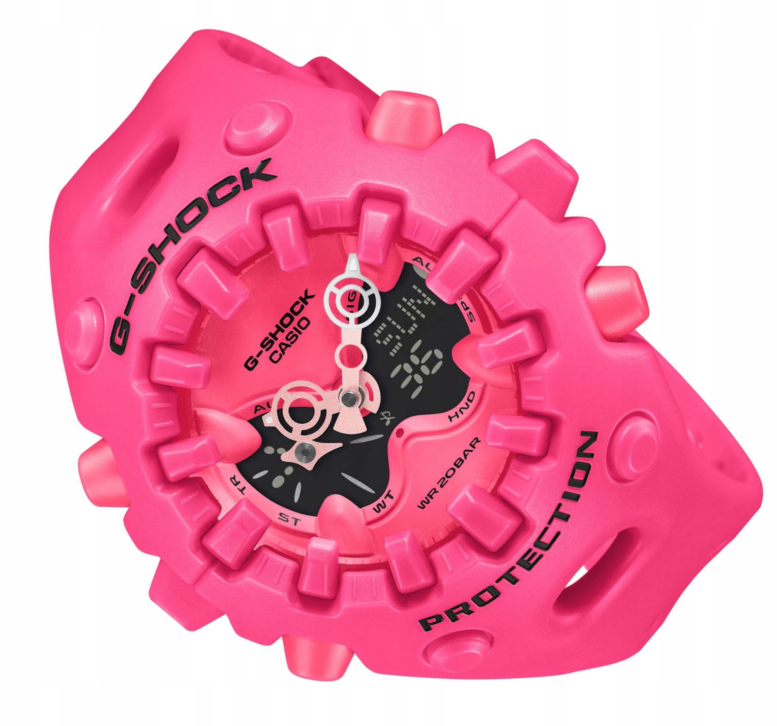 Růžové Sportovní Futuristické Voděodolné Hodinky Casio G-shock GA-V01 -4A