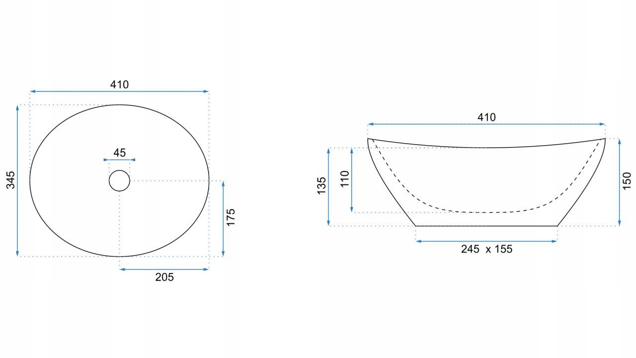 Misa WC Carlo Flat Rimless + Umywalka Sofia + Bateria Graf + Korek Rea Informacje dodatkowe bez kołnierza
