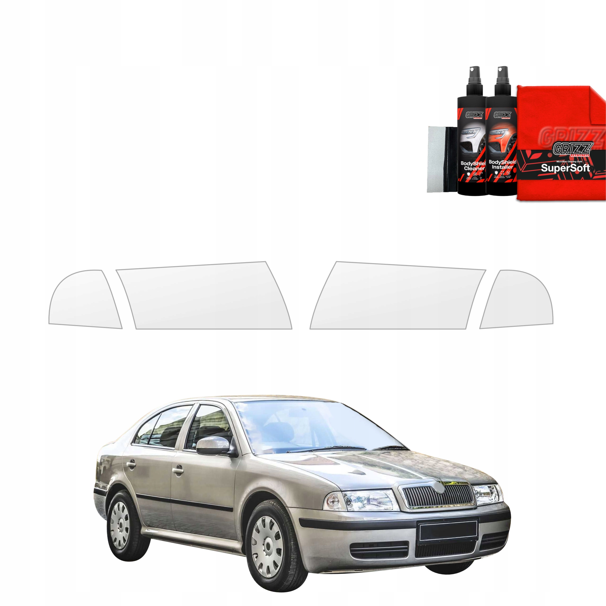 4v1 Fólie na světlomety pro Škoda Octavia (1996-2010)