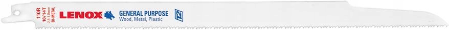Pilový List pro šavlové pily 305x19x1,3 mm 10/14 zubů, 5 ks Lenox