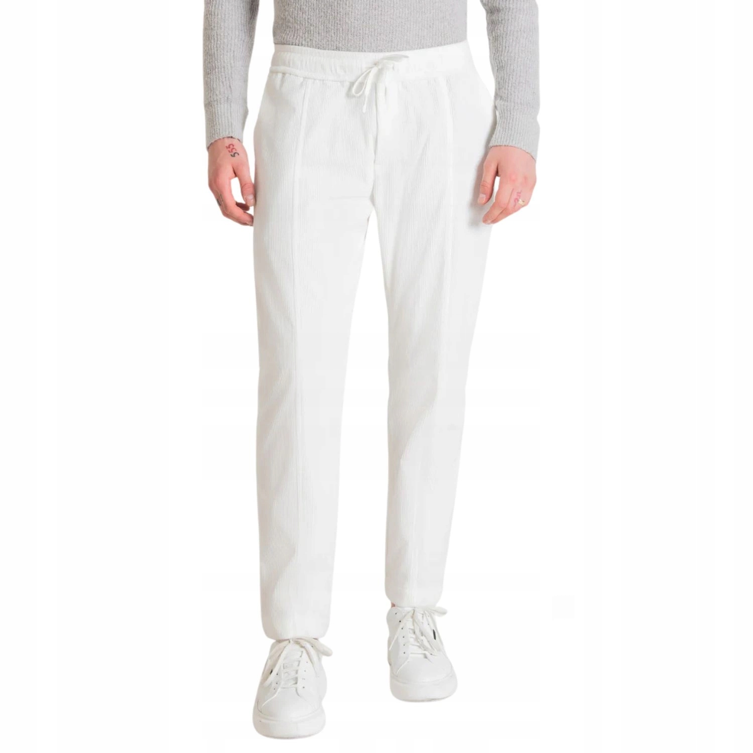 Pánské šusťákové kalhoty Antony Morato krémové se zavazováním vel. Uk 38 It 52