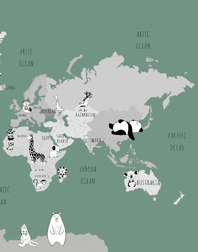 Fototapeta Mapa sveta 200x255 štruktúra 350g
