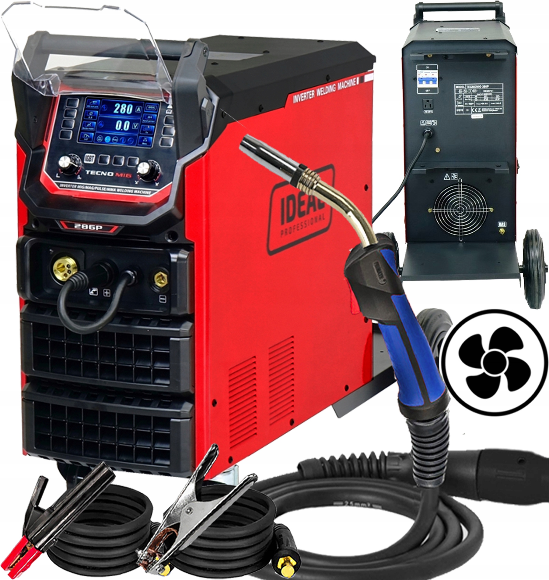 Spawarka Inwertorowa Migomat Ideal Tecnomig 286 Pulse Synergic LCD 400V