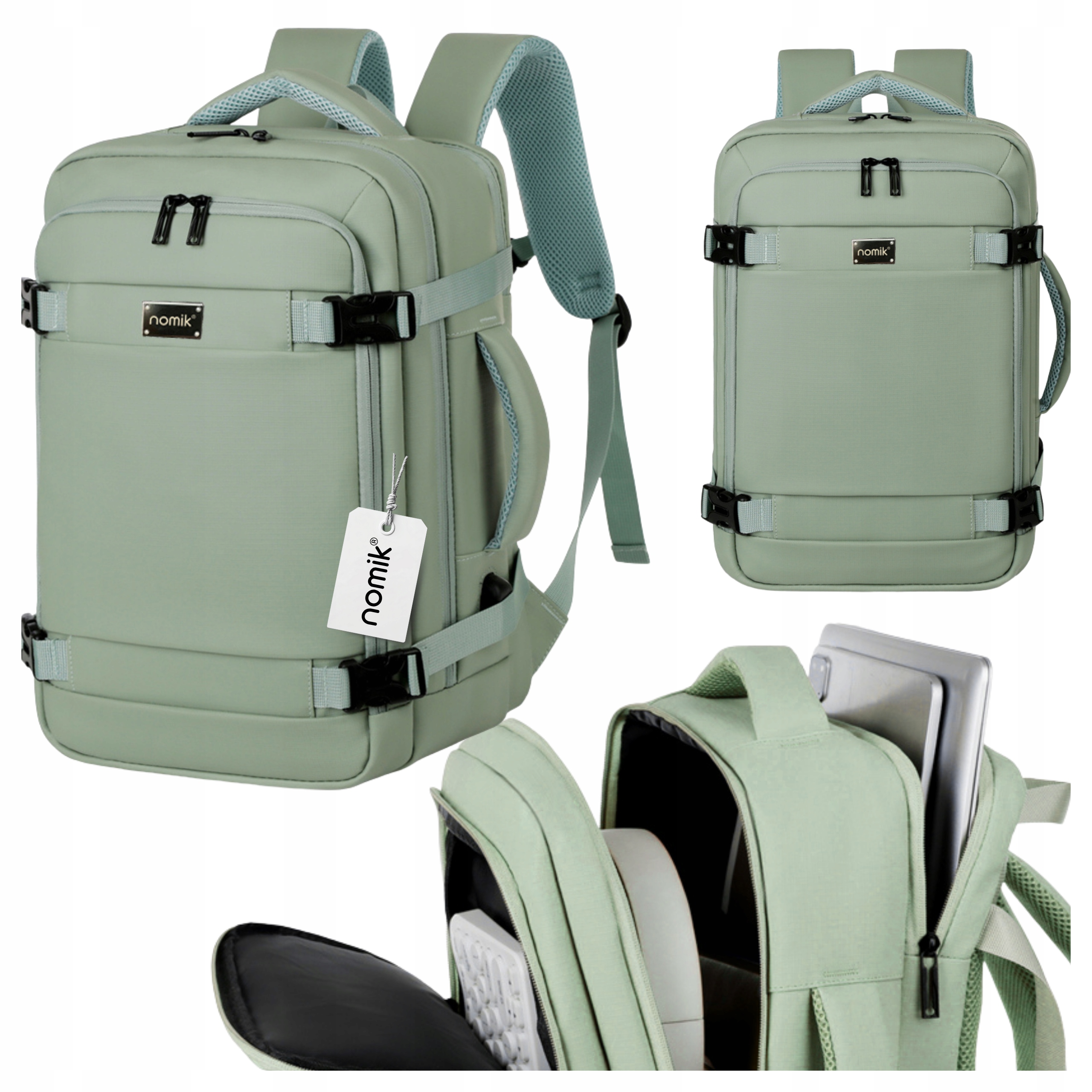 Batoh na školní firemní notebook s přihrádkami, cestovní, prostorný, 40x20x25