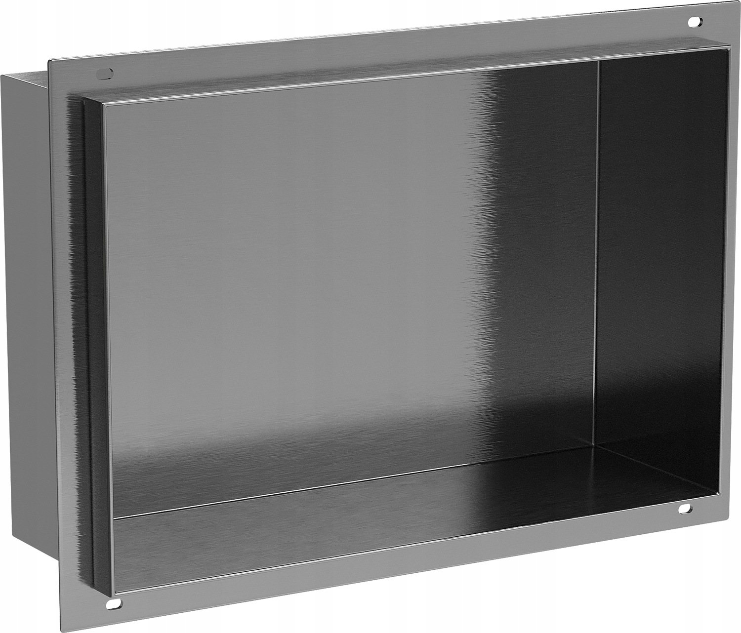 Mexen X-Wall-NR nerezová nika do sprchy bez lemu 30 x 20 cm, barva broušená gun metal (tmavě šedá)