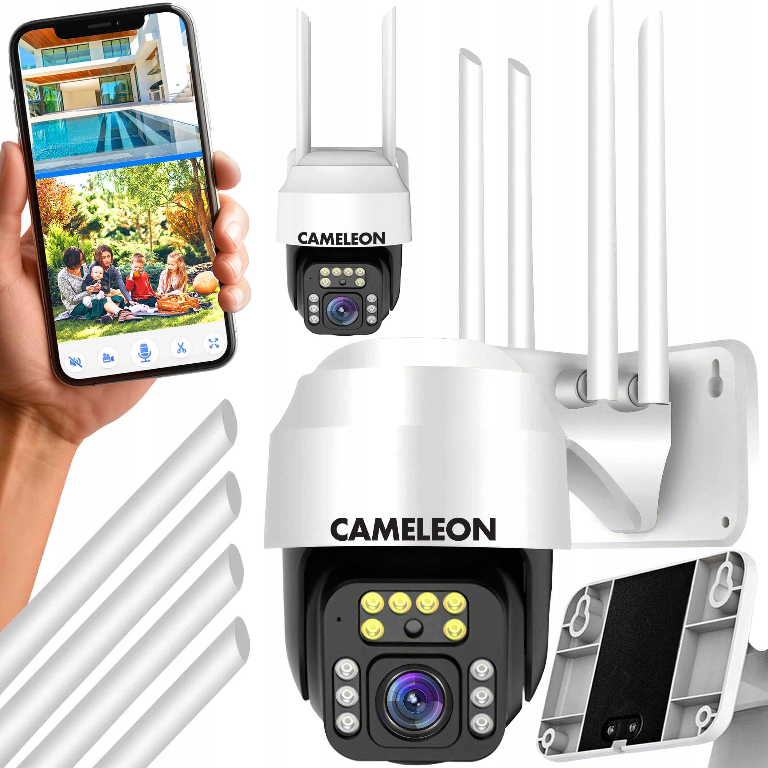 Wifi Ip smart otočná kamera Full Hd monitorování 1080p zoom 4x detekce