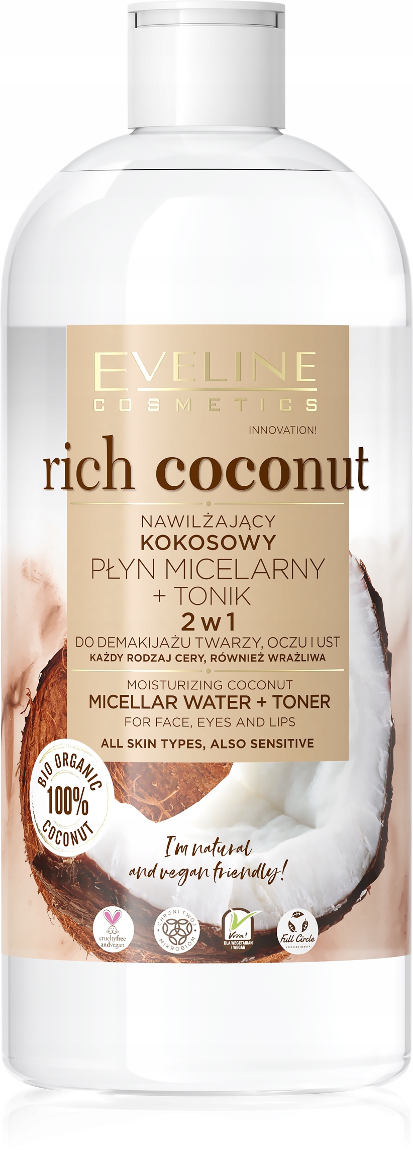 

Eveline Kokosowy płyn micelarny tonik 2w1 500ml B