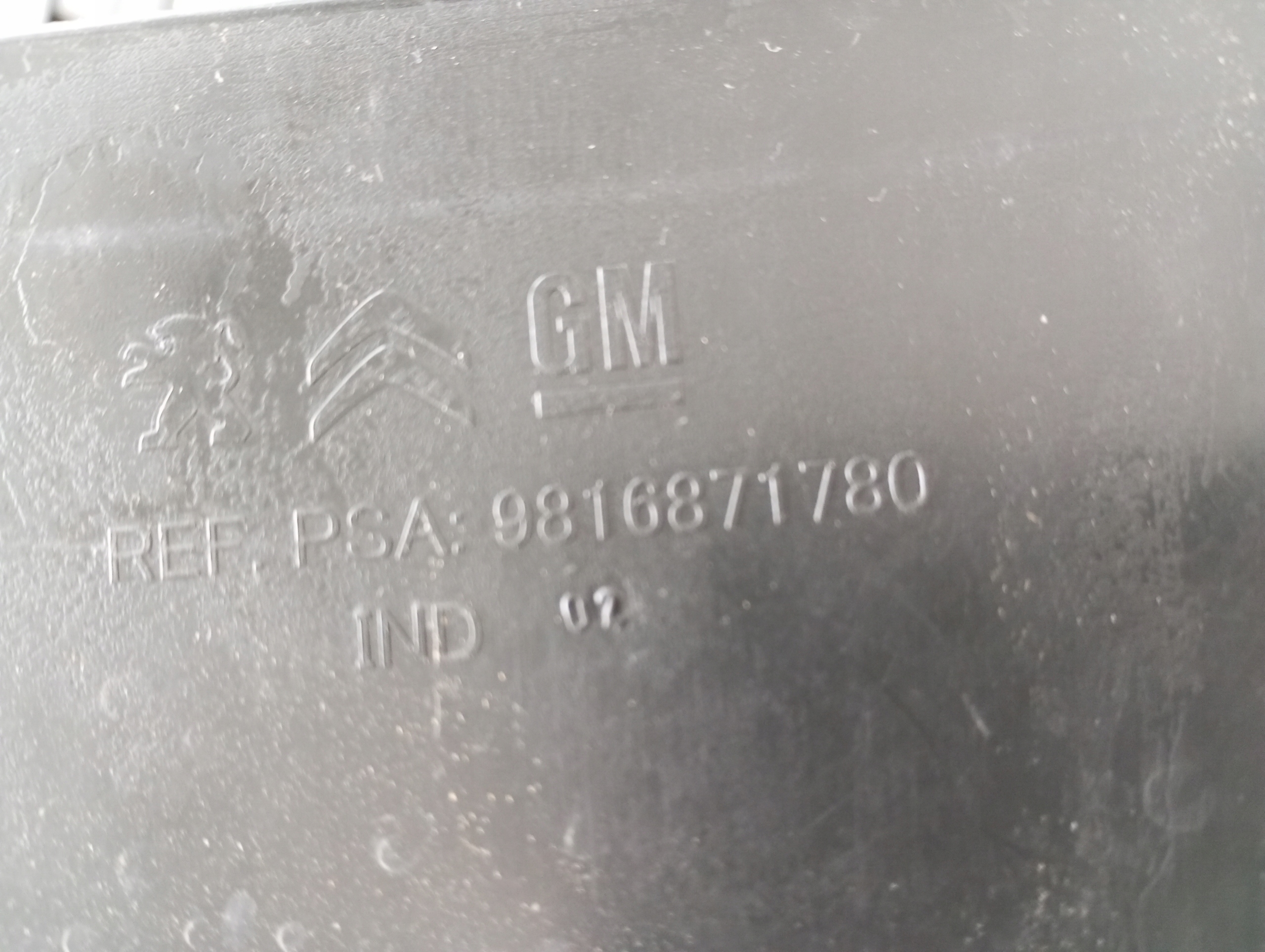přívod TROUBA intercoolera 9816871780 CITROEN BERLINGO OPEL COMBO