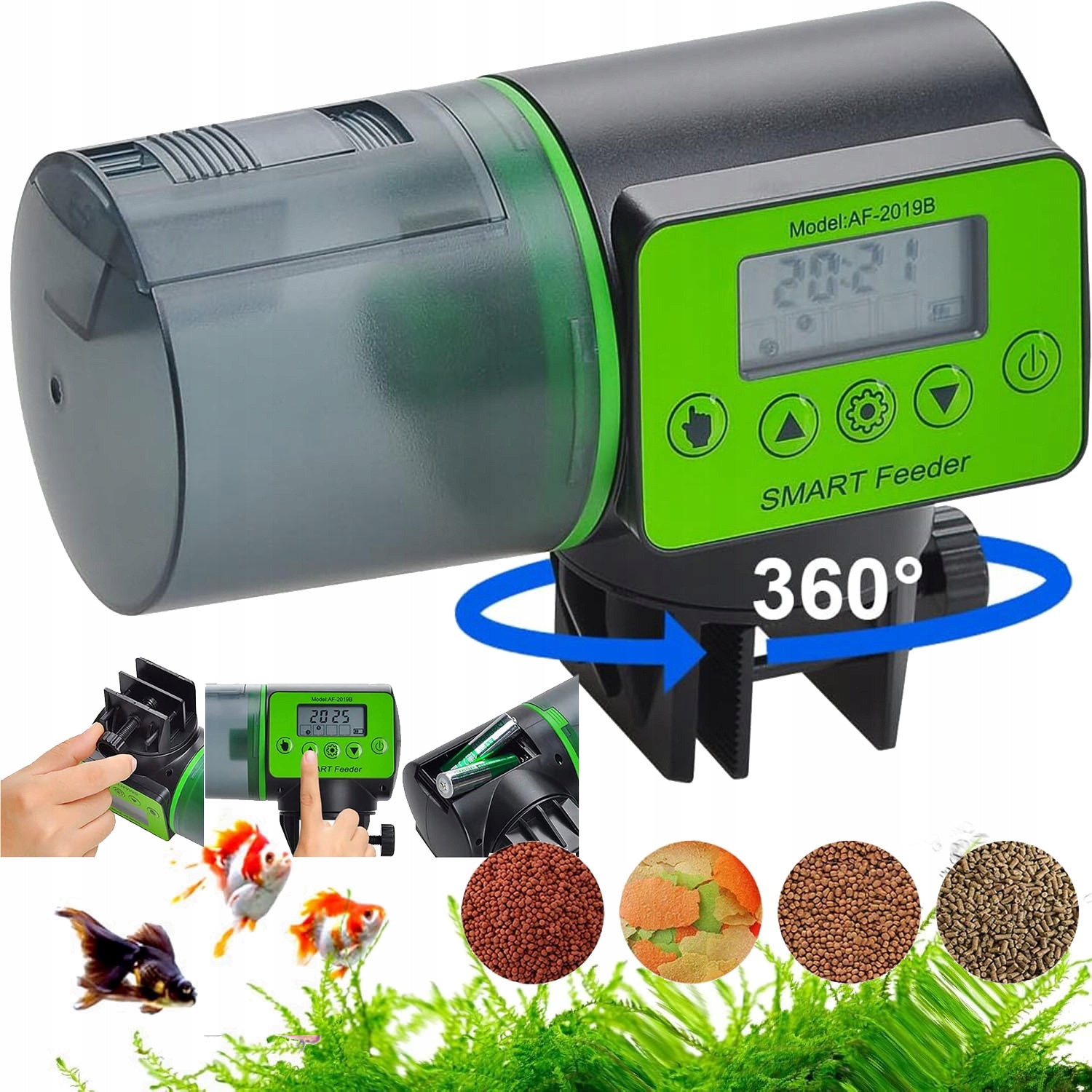 Levně Automatický Akvarijní LCD Krmítko Dávkovač Do Akvária 200 ML