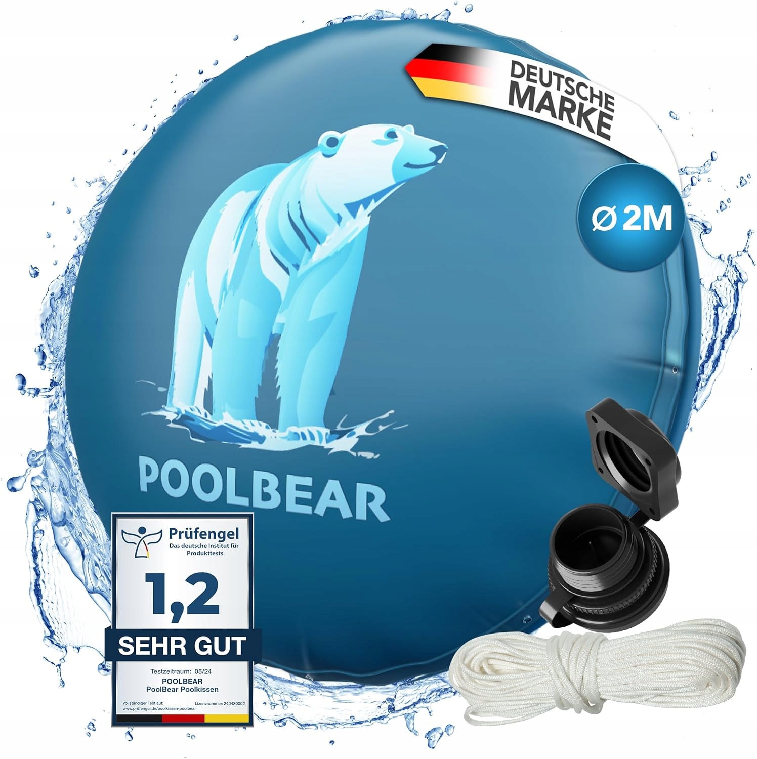 Zimný vankúš PoolBear do bazéna XXL 2 m dvojitý šev