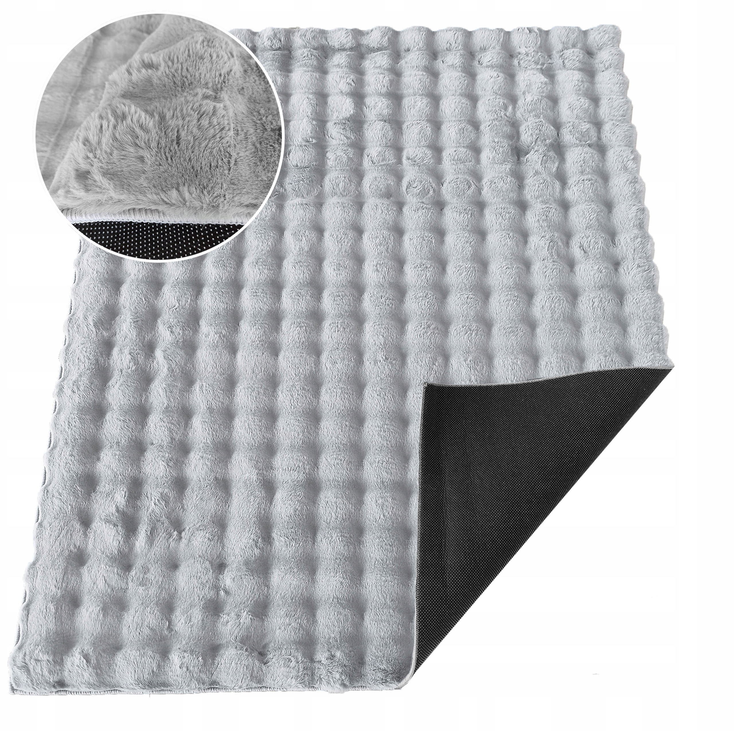 Pluszowy dywan Merlin 3D Bubble 200x290 Szary