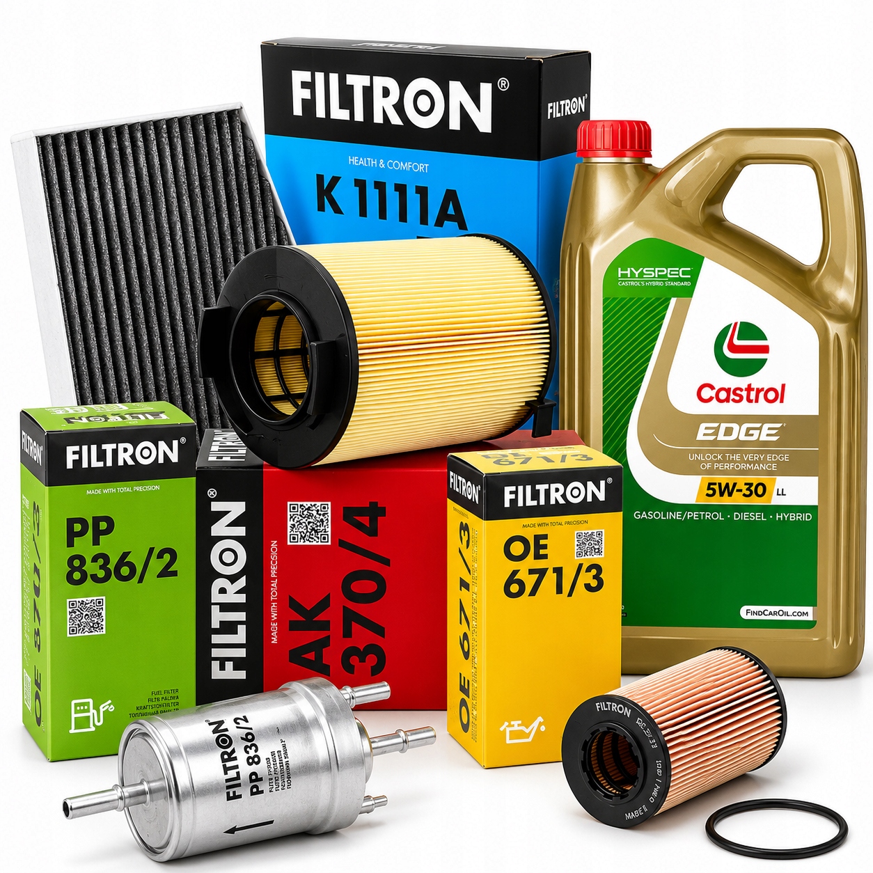Sada Filtrov Audi A3 8P 2.0 Fsi Filtron Castrol 5W30 Edge LL 5 Litrov