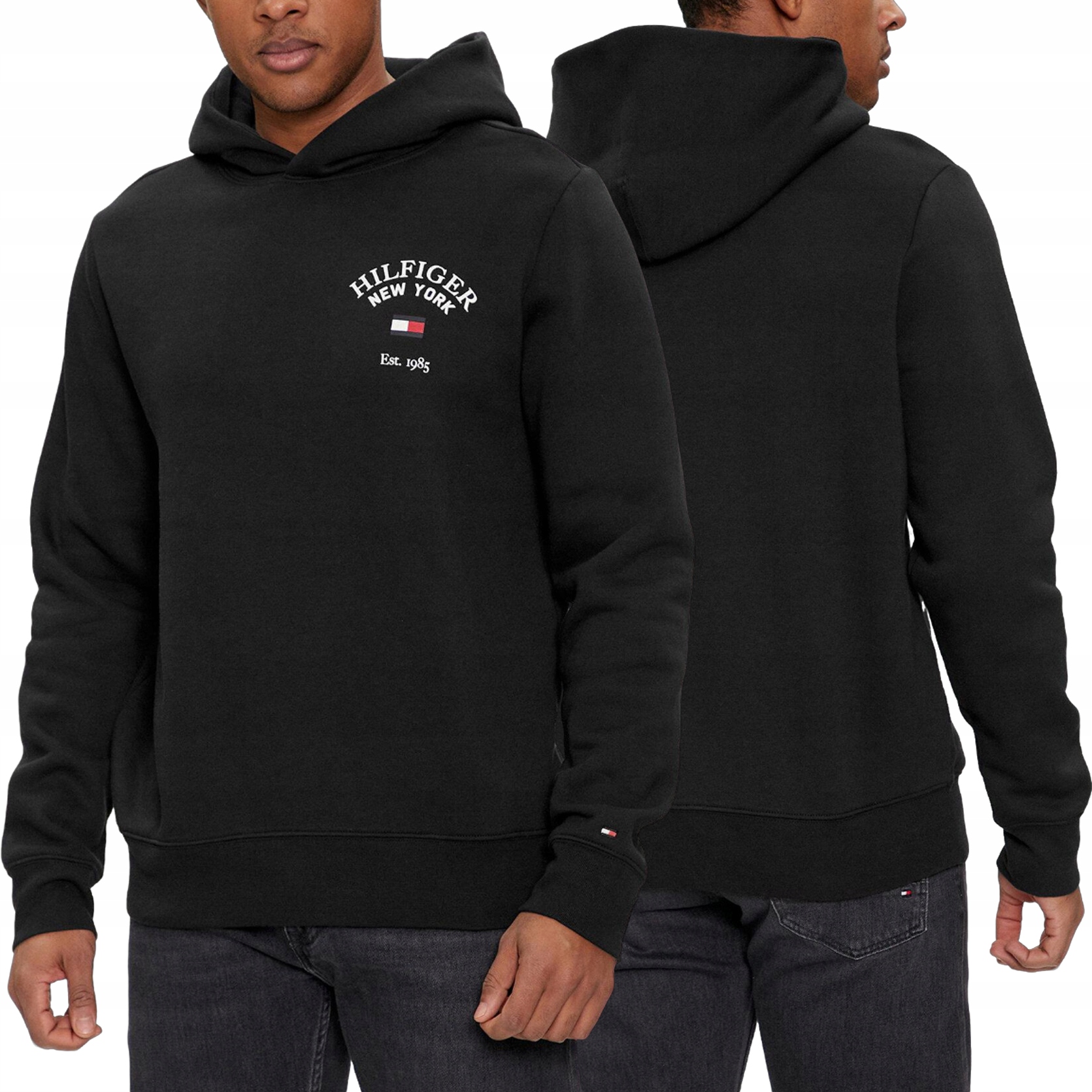 Tommy Hilfiger pánská mikina černá klokanka MW0MW33641-BDS XL