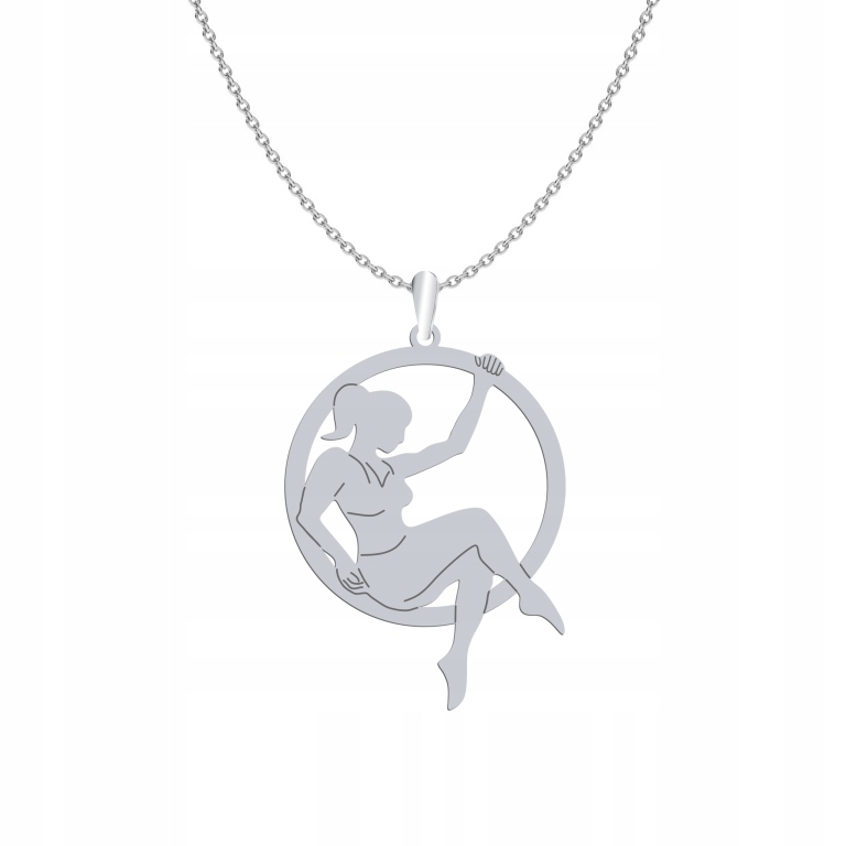 

Srebrny Naszyjnik Aerial Hoop Grawer