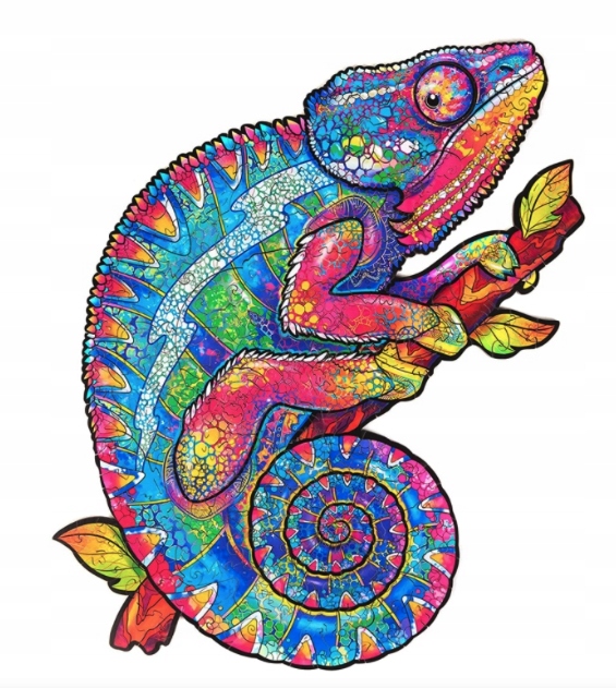 PUZZLE DREWNIANE DLA DOROSŁYCH KOLORY KAMELEON M Kod producenta MA-037
