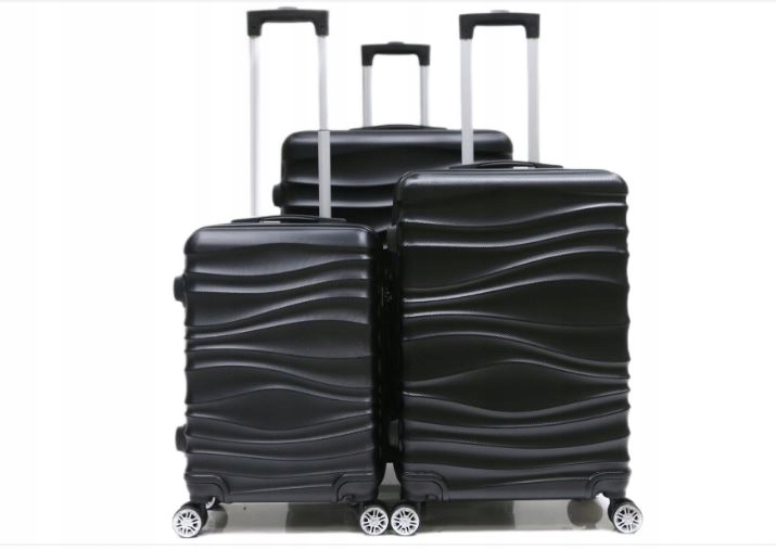 Sada 3 cestovních kufrů na kolečkách Traveleo CF-ABS04B Černá