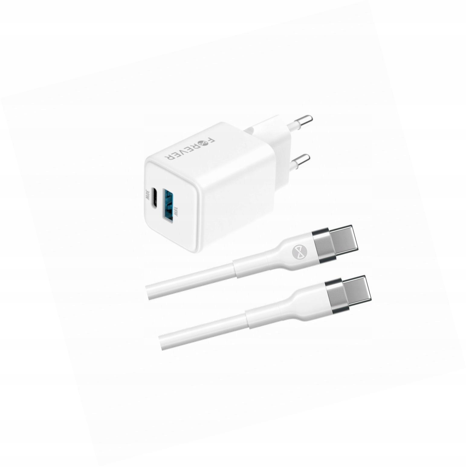 Szybka ładowarka GaN 30W 2 wejścia długim z kablem 2m do T-Phone 2