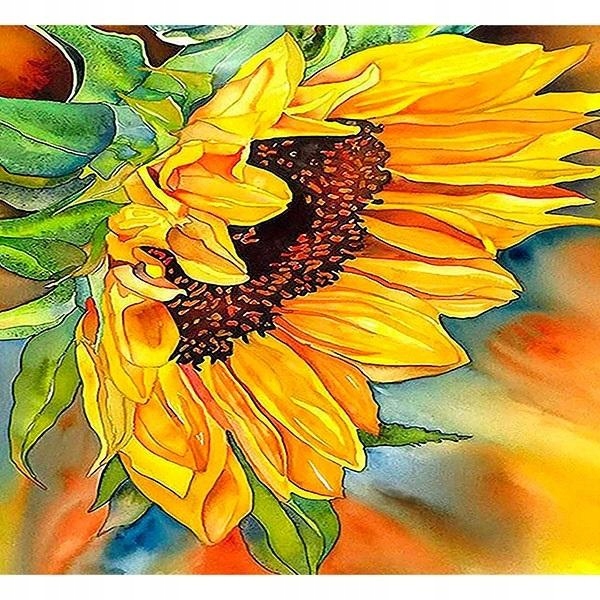 Dárek Pro Dítě Obrázek Diamond Painting Slunečnicový květ 40x30 cm