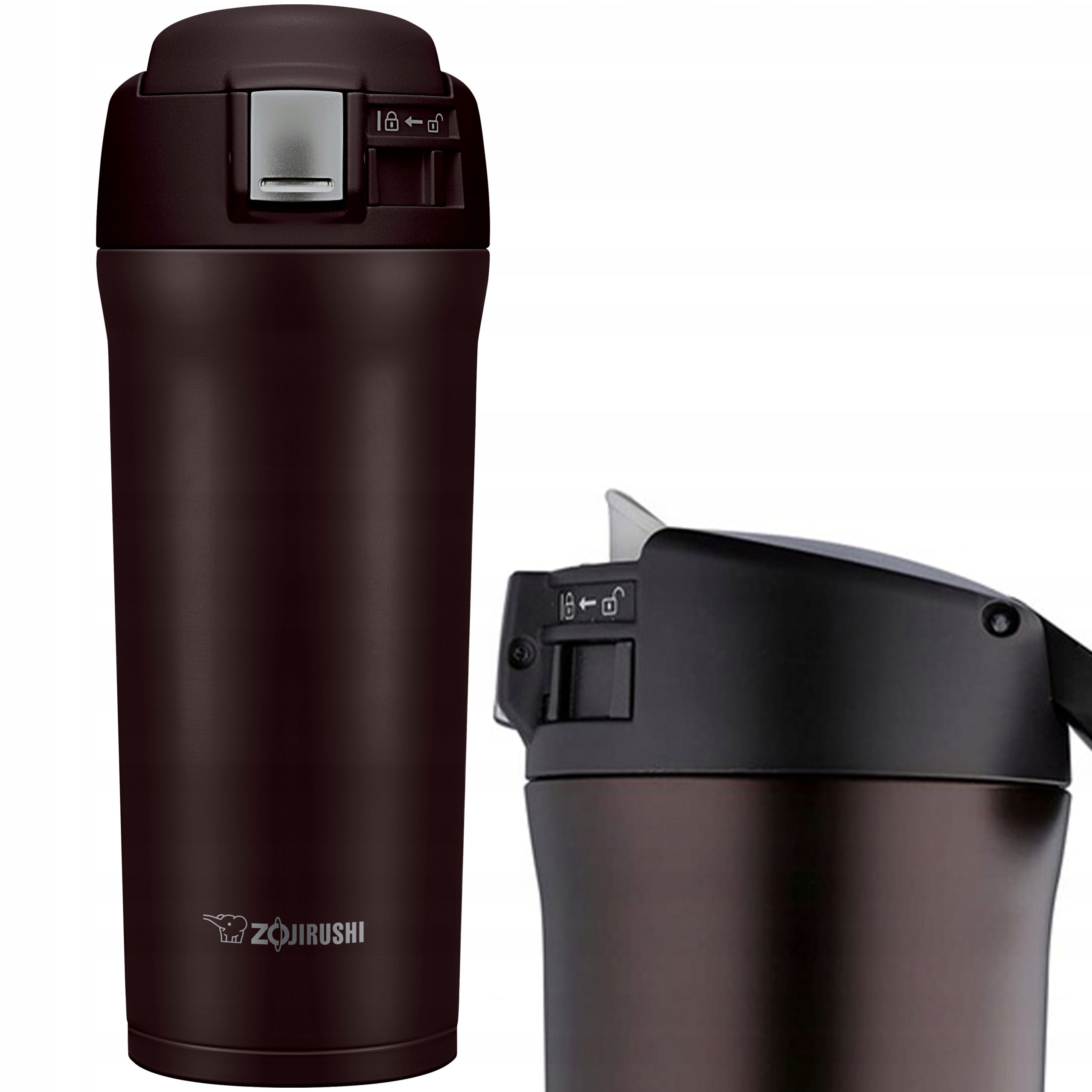 Termohrnek Zojirushi Sm 0,48L hnědý na kávu do auta