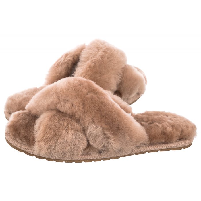 Dámské zateplené Sandále Emu Australia Mayberry Camel W11573 Hnědé