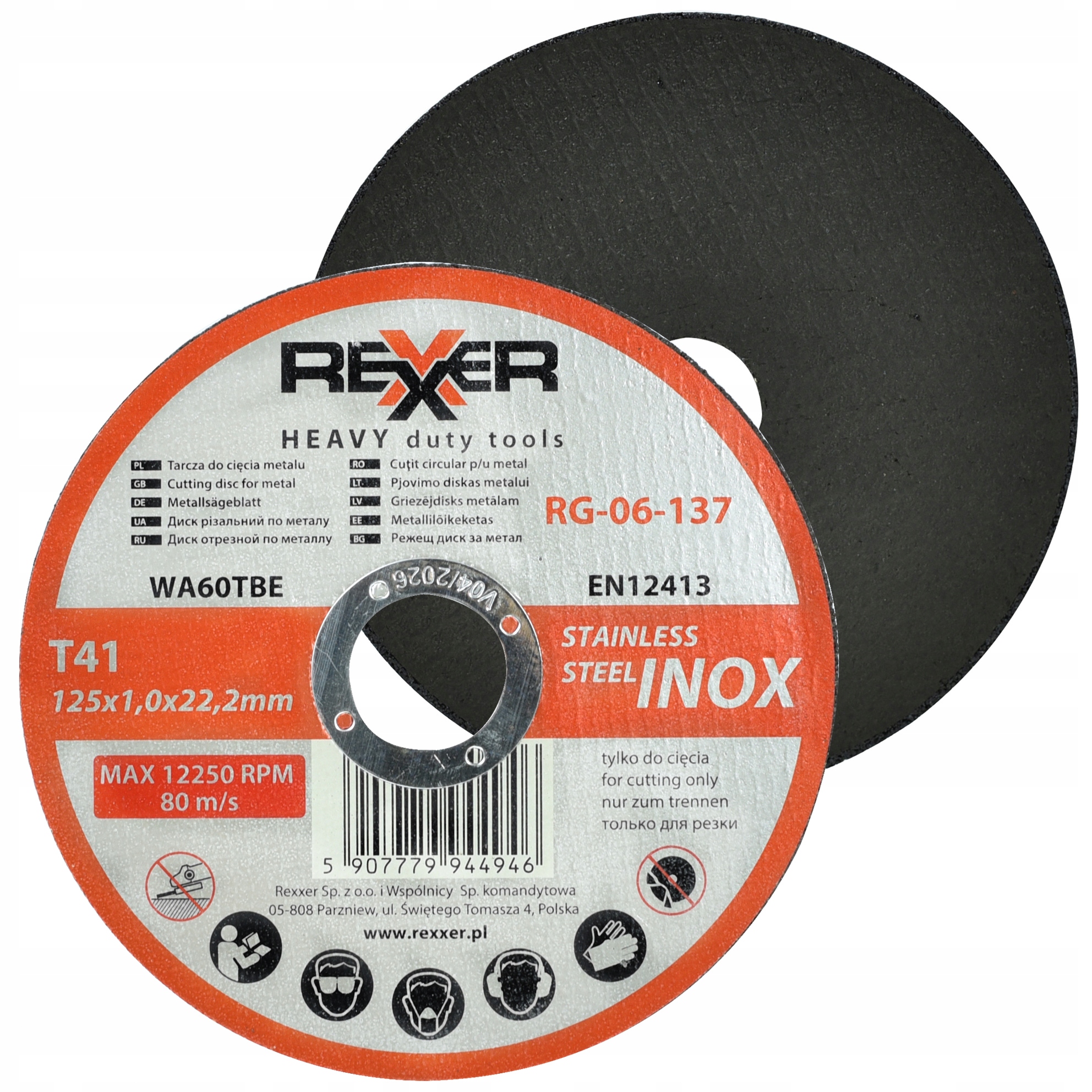 TARCZA DO CIĘCIA STALI INOX 125 X 1.0 MM