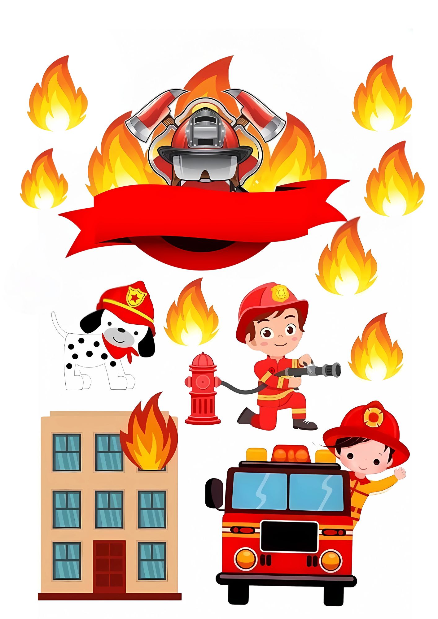 Wydruk na masie cukrowej strażak dla strażaka straż pożarna+ Imię