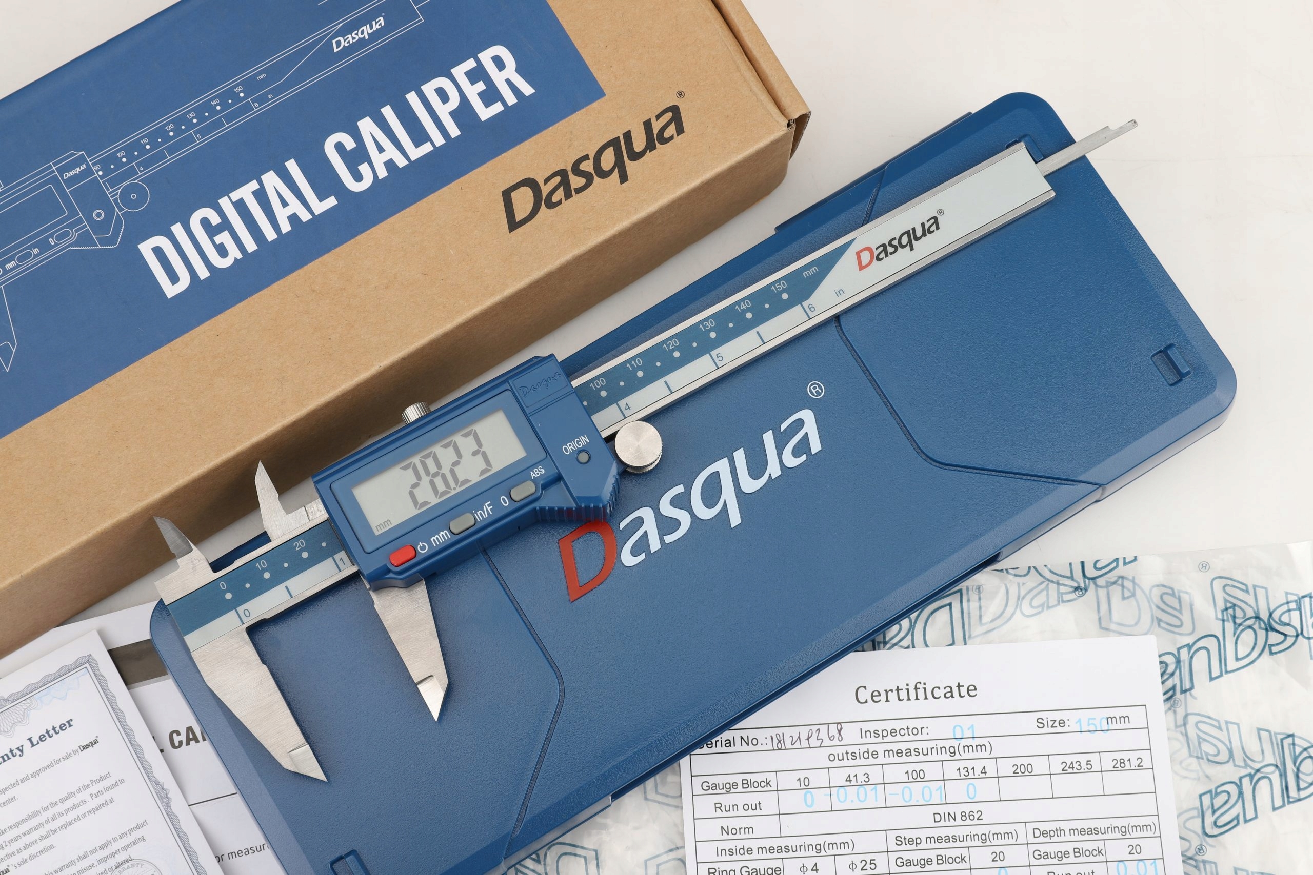 Digitální posuvné měřítko 150 mm 0,01 mm IP54 Absolute 2040-1005 Dasqua